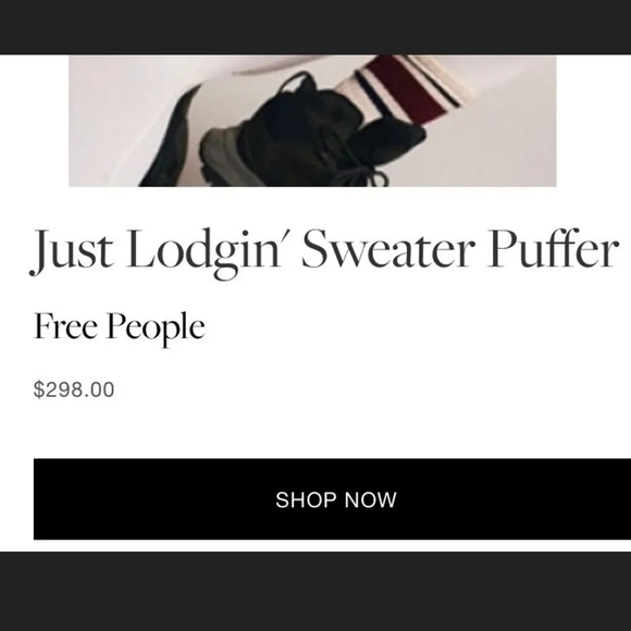 FREE PEOPLE Just Lodgin' Sweater Puffer - SMALL - Picture 9 of 11